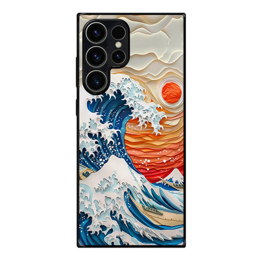 The Great Wave Off Paper Art Samsung Galaxy S23 Ultra Case