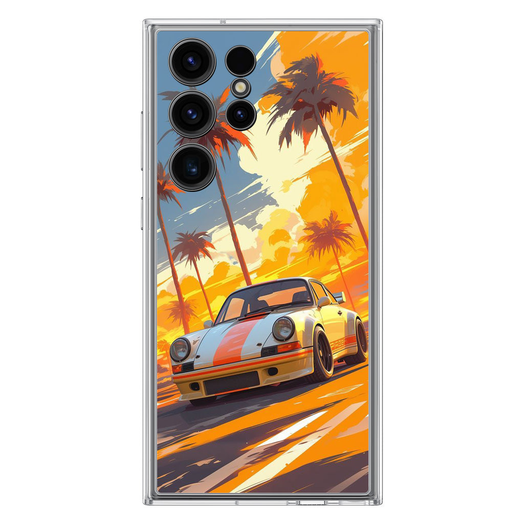 Turbo Dreams in Neon Palms Samsung Galaxy S23 Ultra Case
