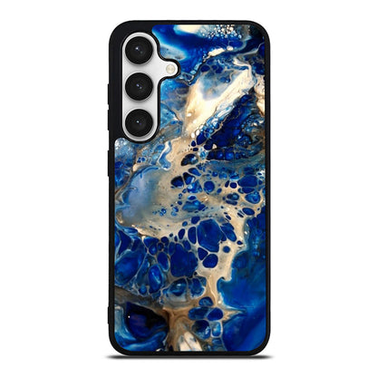 Abstract Golden Blue Paint Art Samsung Galaxy S24 FE Case