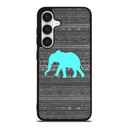 Aztec Elephant Turquoise Samsung Galaxy S24 FE Case