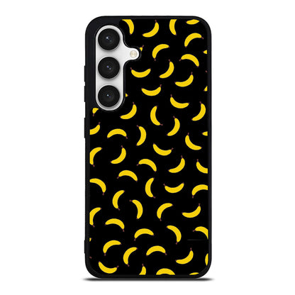 Bananas Fruit Pattern Black Samsung Galaxy S24 FE Case