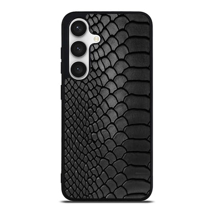 Black Snake Skin Texture Samsung Galaxy S24 FE Case