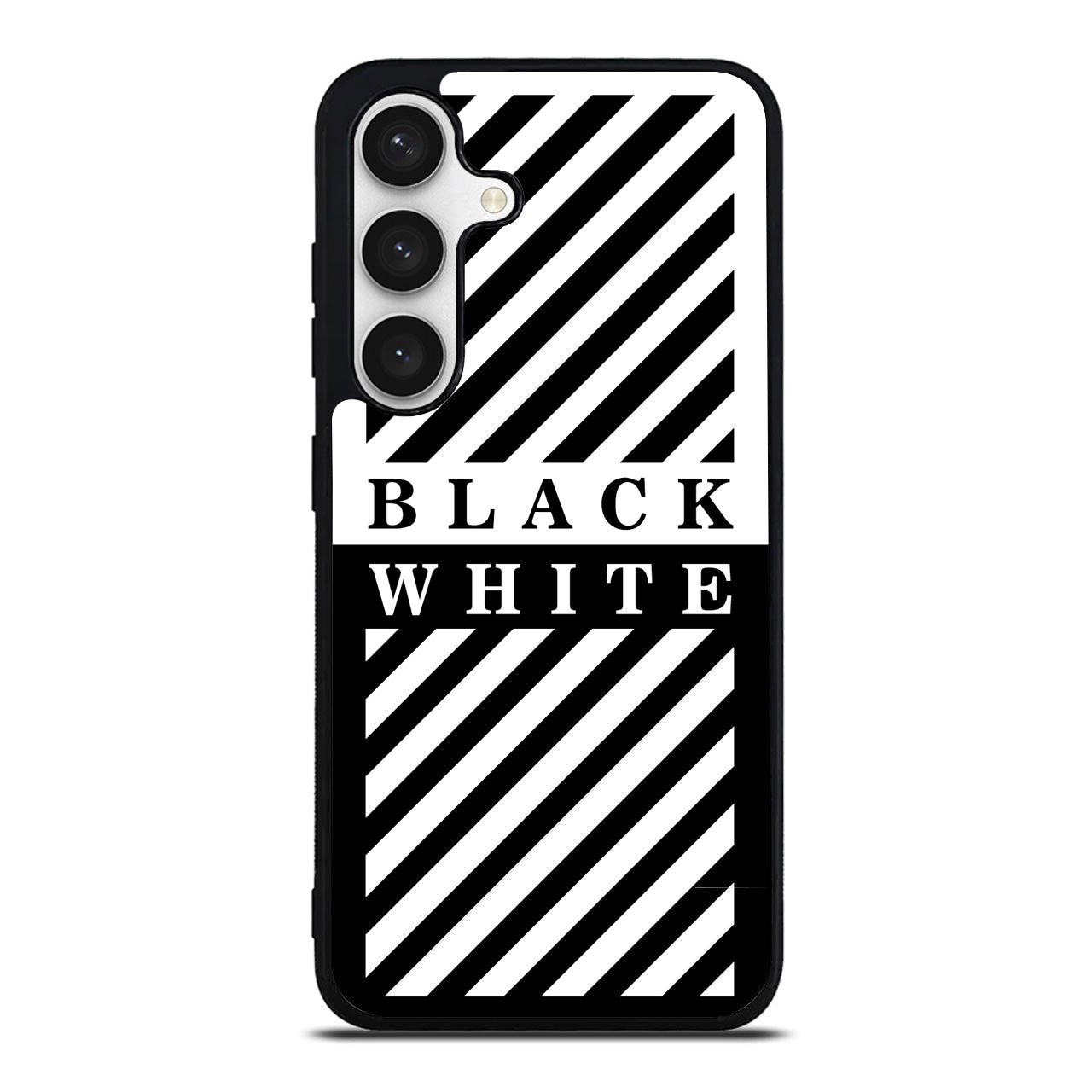 Black White Stripes Samsung Galaxy S24 FE Case