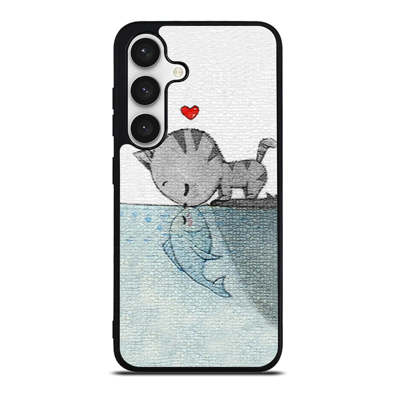 Cat Fish Kisses Samsung Galaxy S24 FE Case