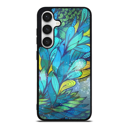 Colorful Art in Blue Samsung Galaxy S24 FE Case