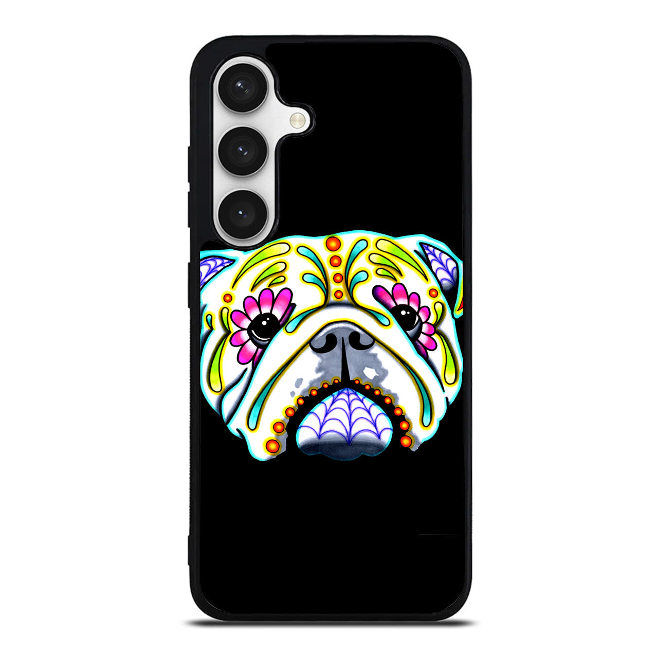 Colorful Bulldog Art Samsung Galaxy S24 FE Case