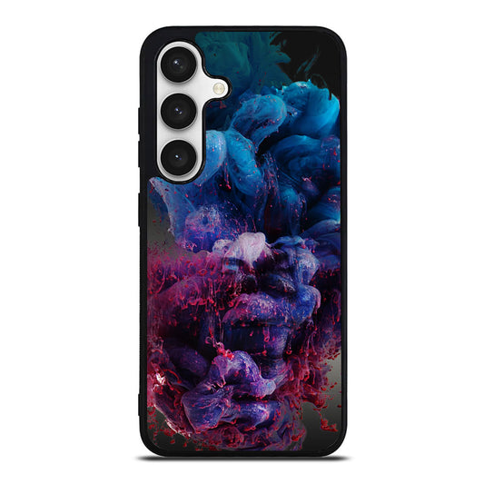 Colorful Dust Art on Black Samsung Galaxy S24 FE Case