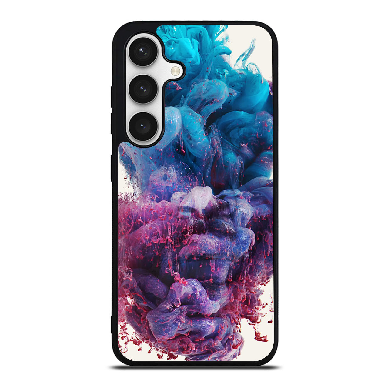 Colorful Dust Art on White Samsung Galaxy S24 FE Case