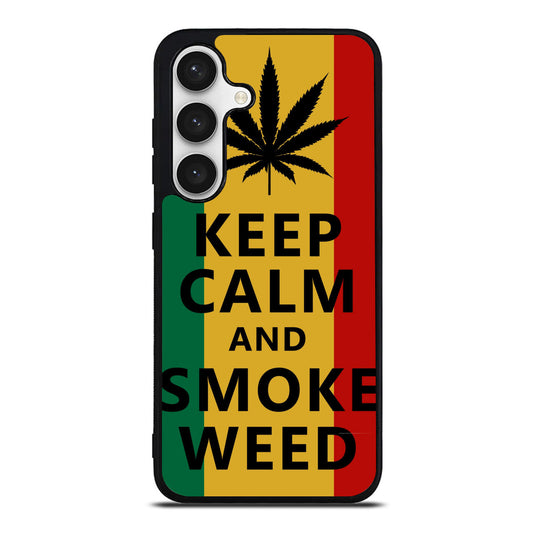 Keep Calm And Smoke Weed Samsung Galaxy S24 FE Case