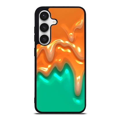 Orange Paint Dripping Samsung Galaxy S24 FE Case