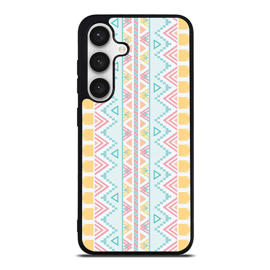 Peach Aztec Pattern Samsung Galaxy S24 FE Case