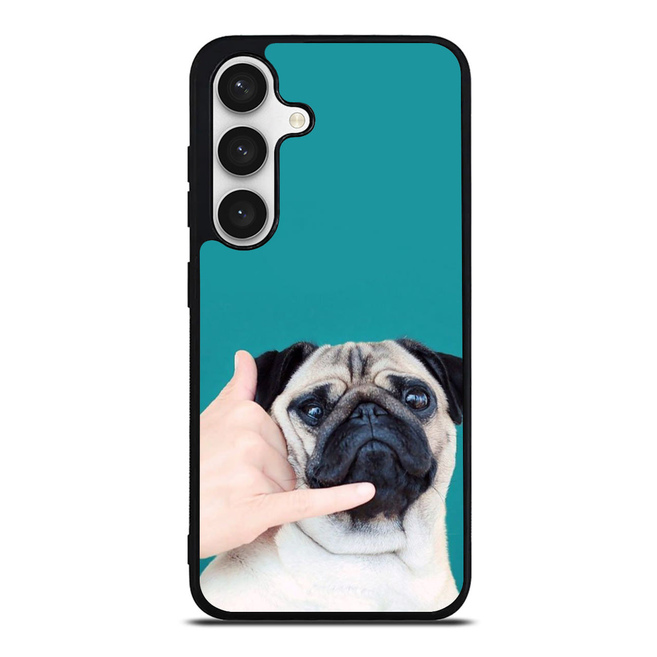 Pug is on the Phone Samsung Galaxy S24 FE Case