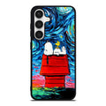 Dog Lying Under Starry Night Van Gogh Samsung Galaxy S24 FE Case