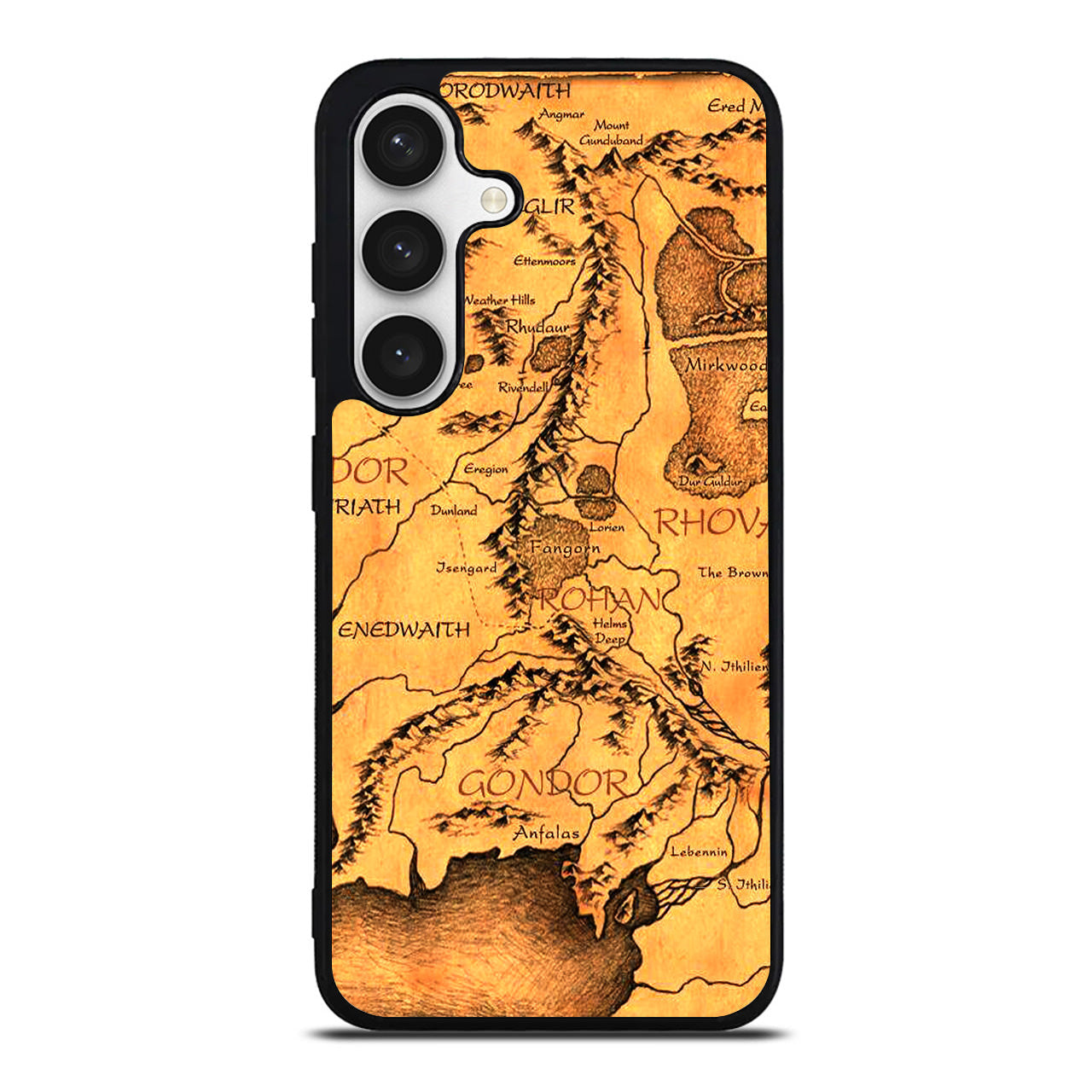 Middle Earth Map Hobbit Samsung Galaxy S24 FE Case