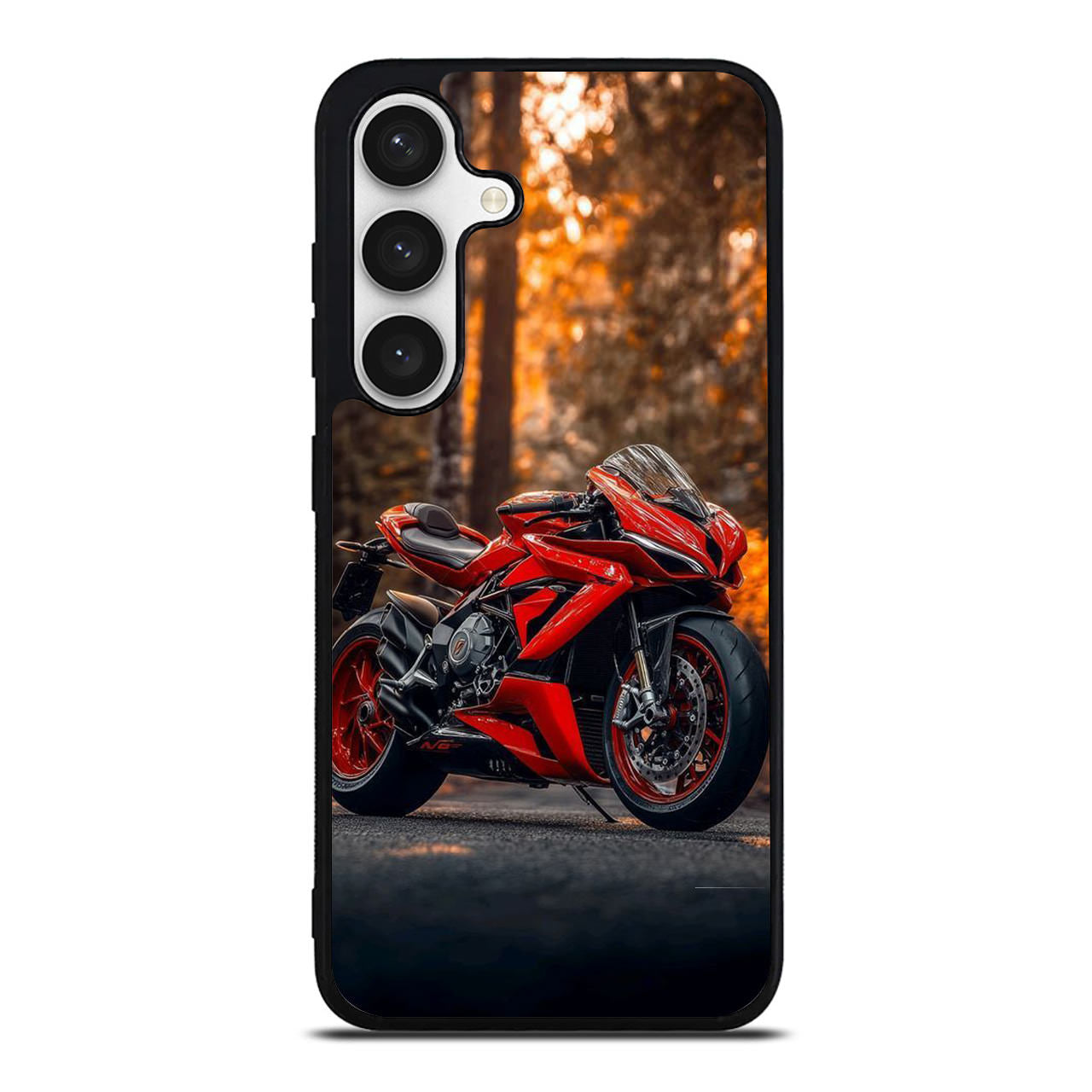 Crimson Velocity in Autumn Flame Samsung Galaxy S24 FE Case