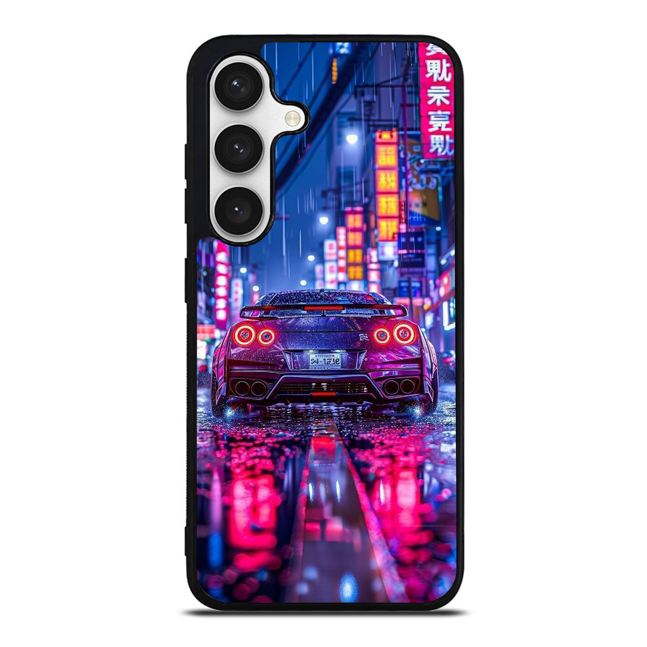 Neon Midnight Drift Tokyo Rain Samsung Galaxy S24 FE Case
