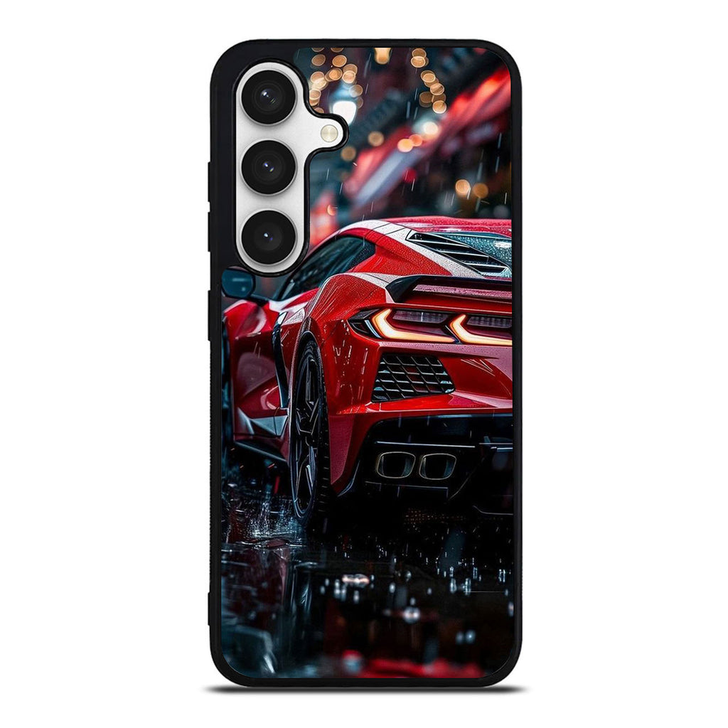 Red Sport Car in the Rain Samsung Galaxy S24 / S24 Plus Case