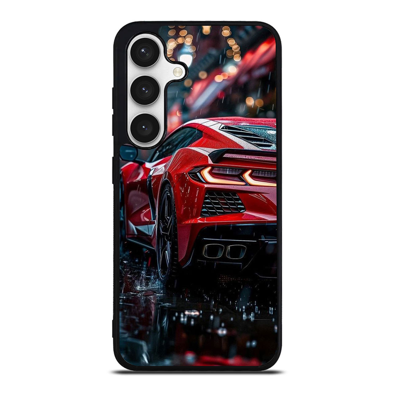 Red Sport Car in the Rain Samsung Galaxy S24 / S24 Plus Case