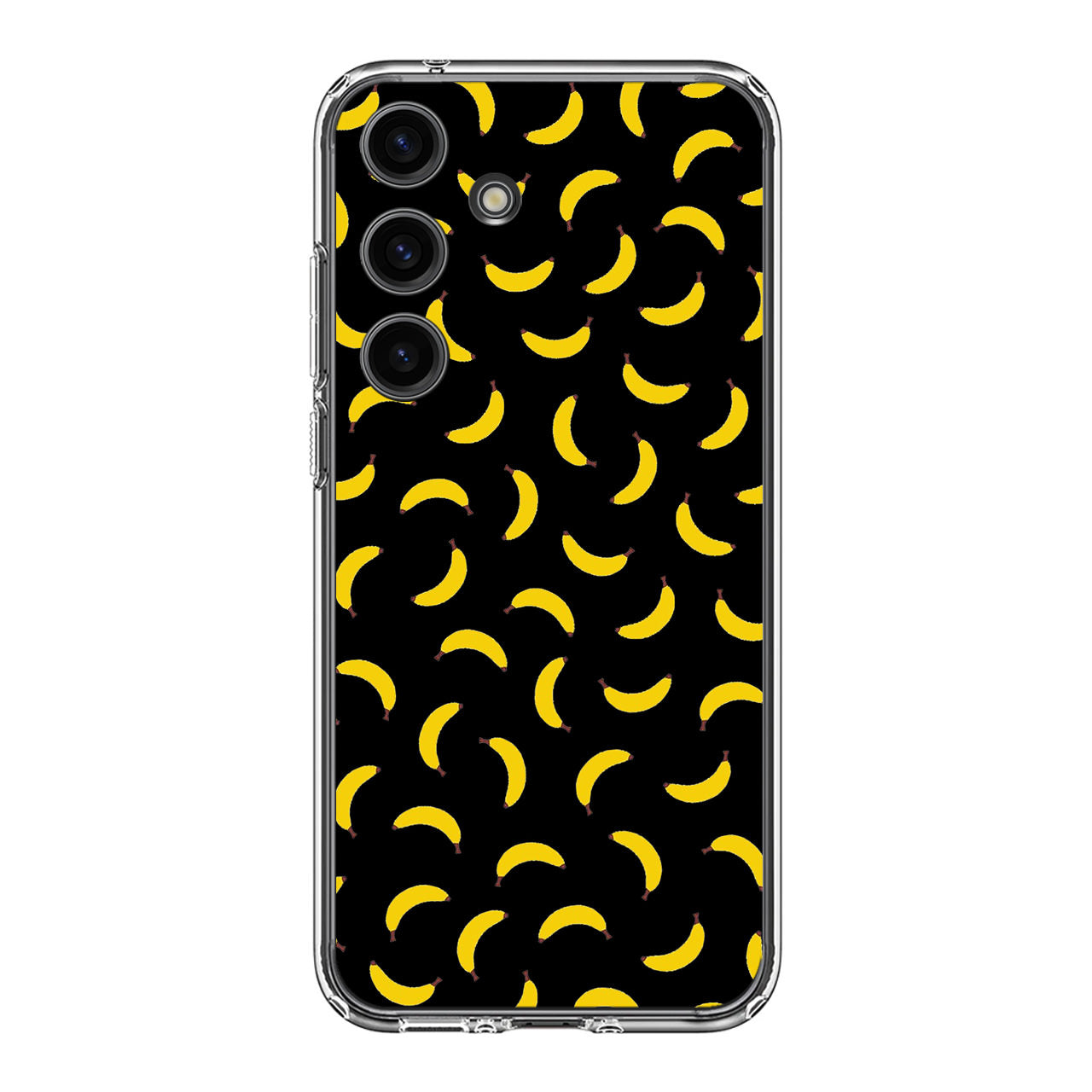 Bananas Fruit Pattern Black Samsung Galaxy S24 FE Case