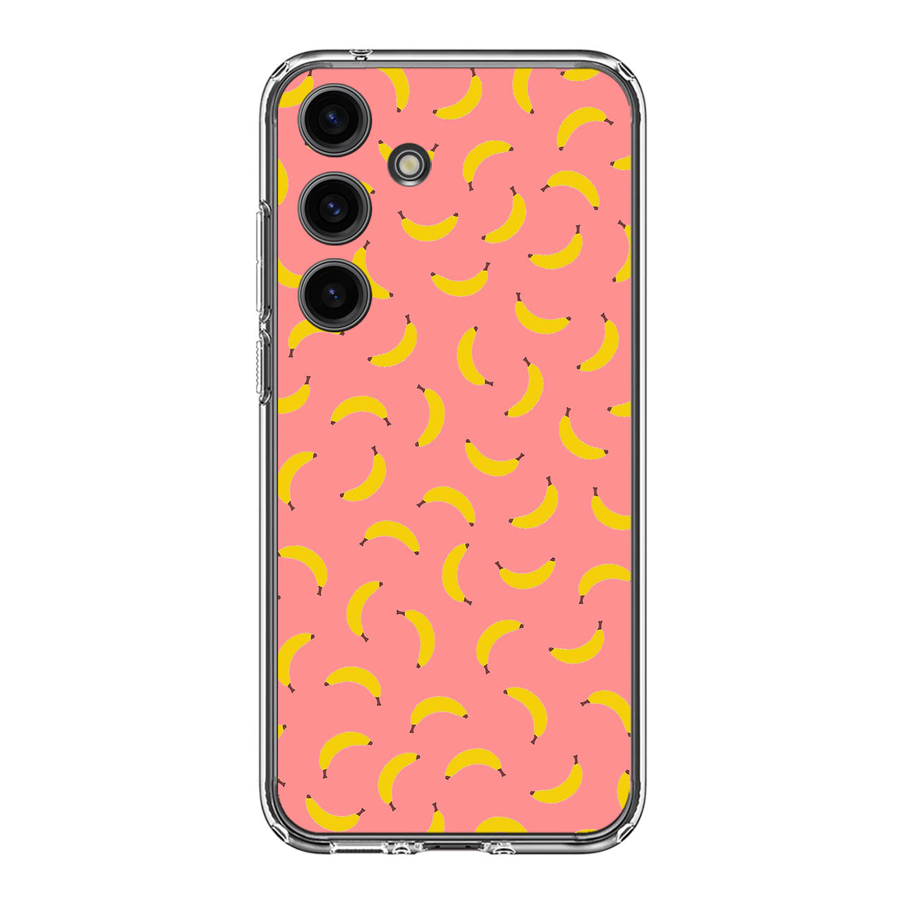 Bananas Fruit Pattern Pink Samsung Galaxy S24 FE Case