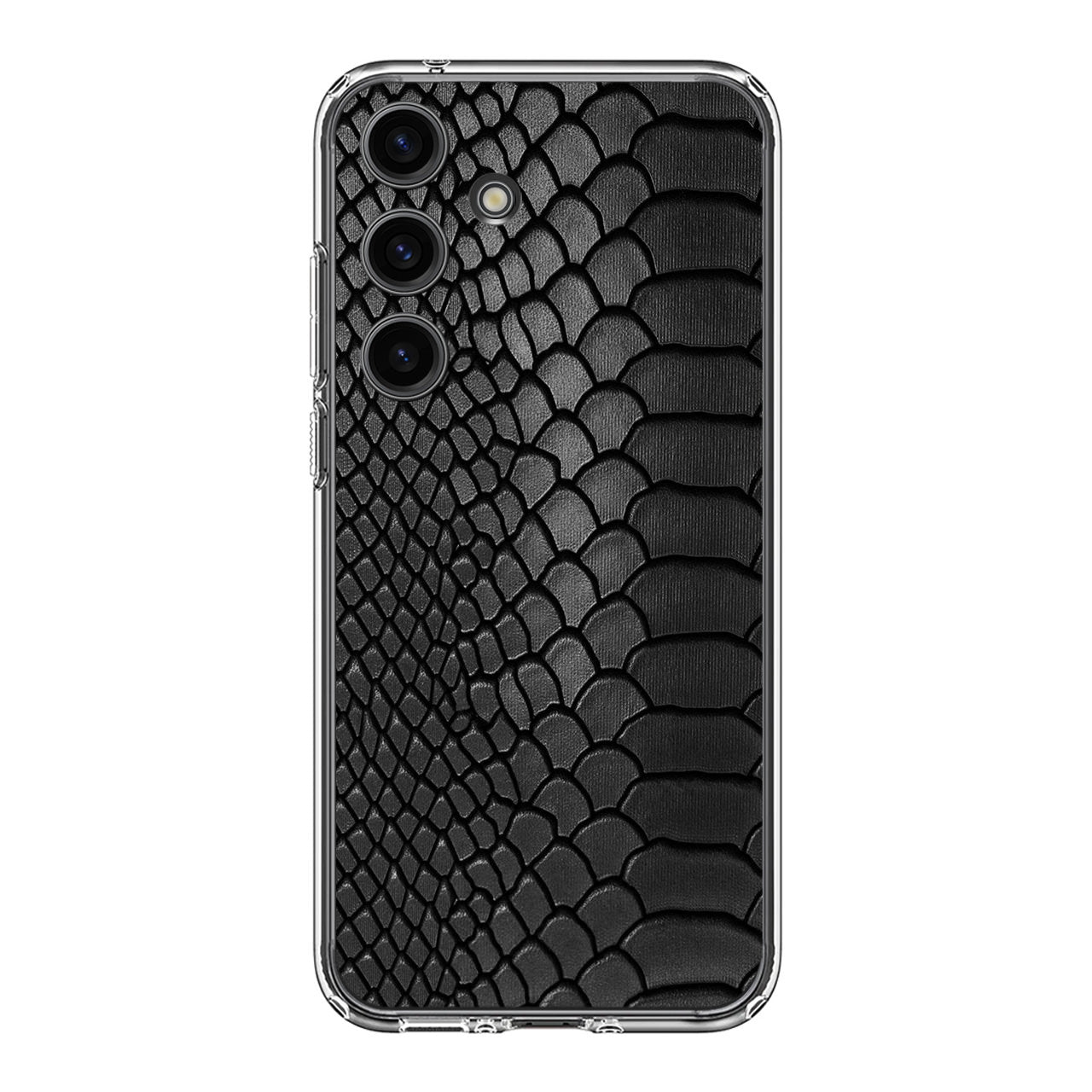 Black Snake Skin Texture Samsung Galaxy S24 FE Case