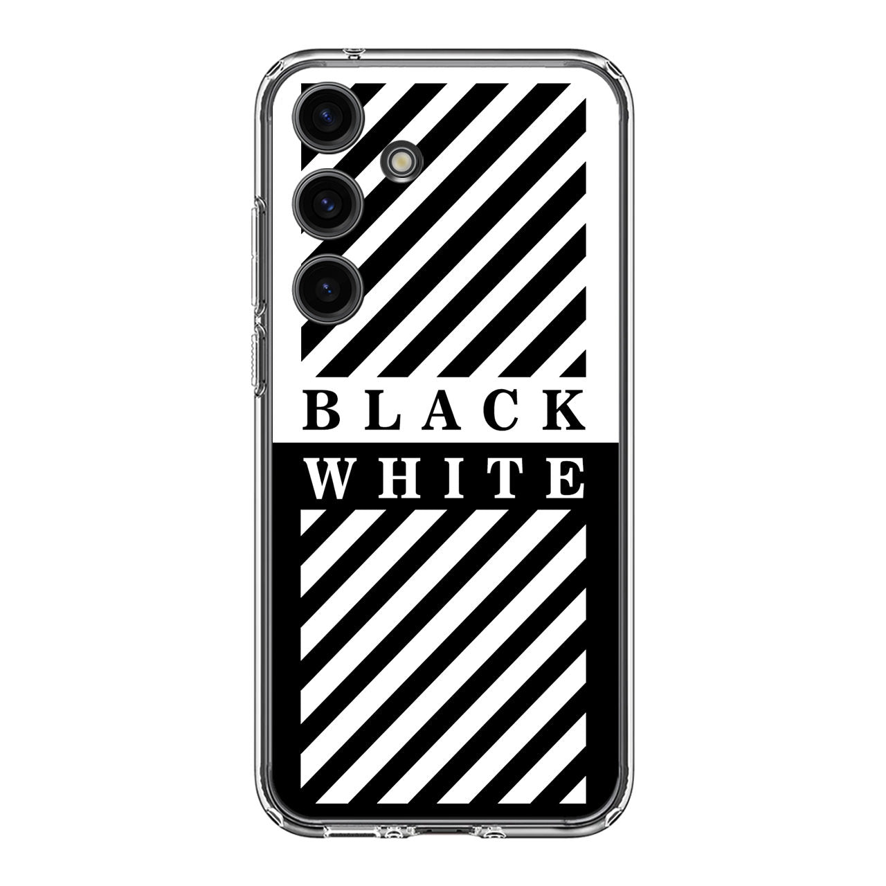 Black White Stripes Samsung Galaxy S24 FE Case