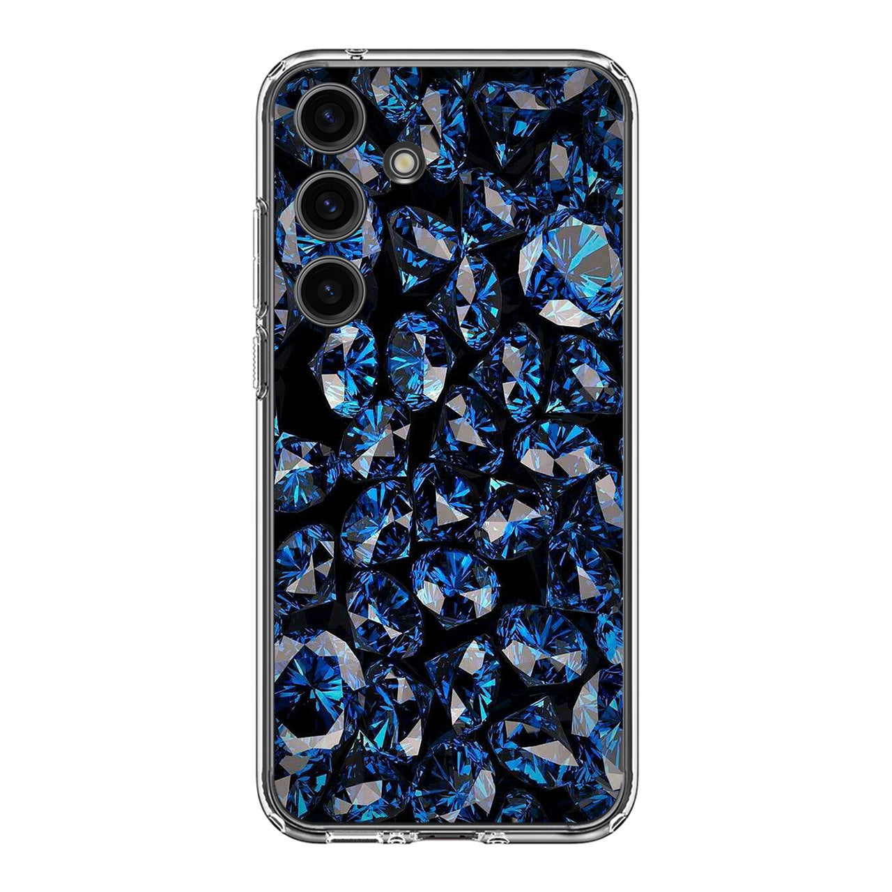 Blue Diamonds Pattern Samsung Galaxy S24 FE Case