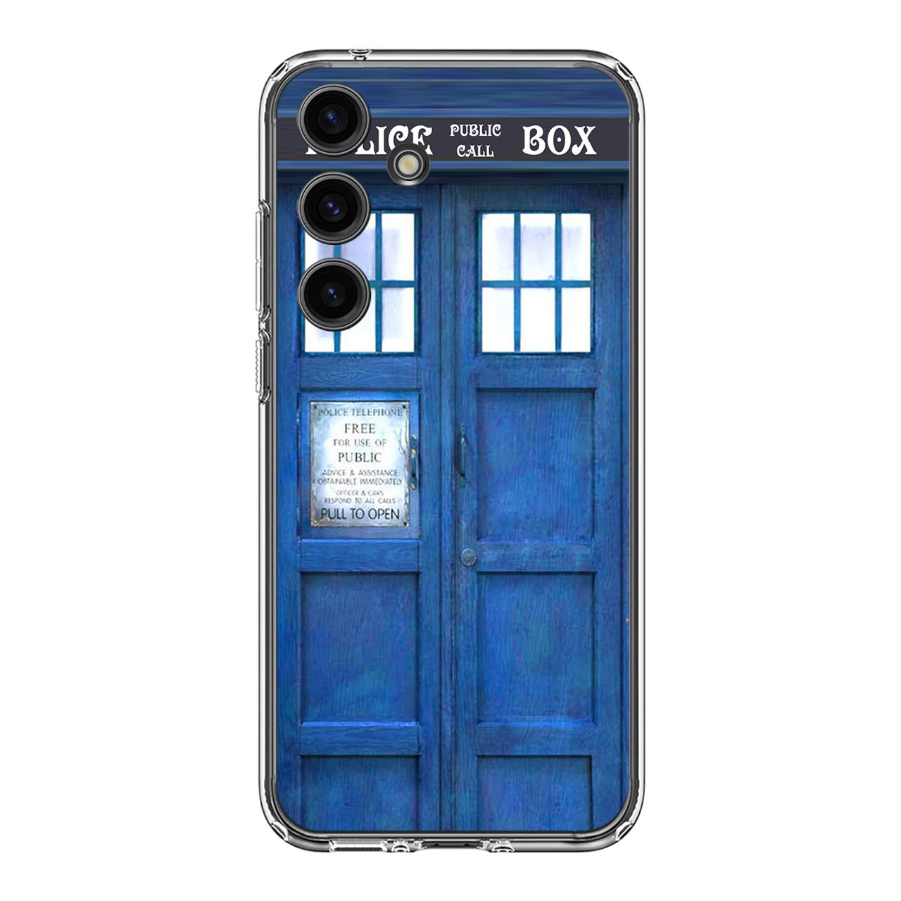 Blue Police Call Box Samsung Galaxy S24 FE Case