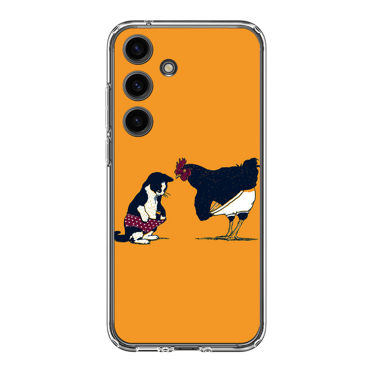 Cat Chicken Yellow Underwear Cute Samsung Galaxy S24 FE Case