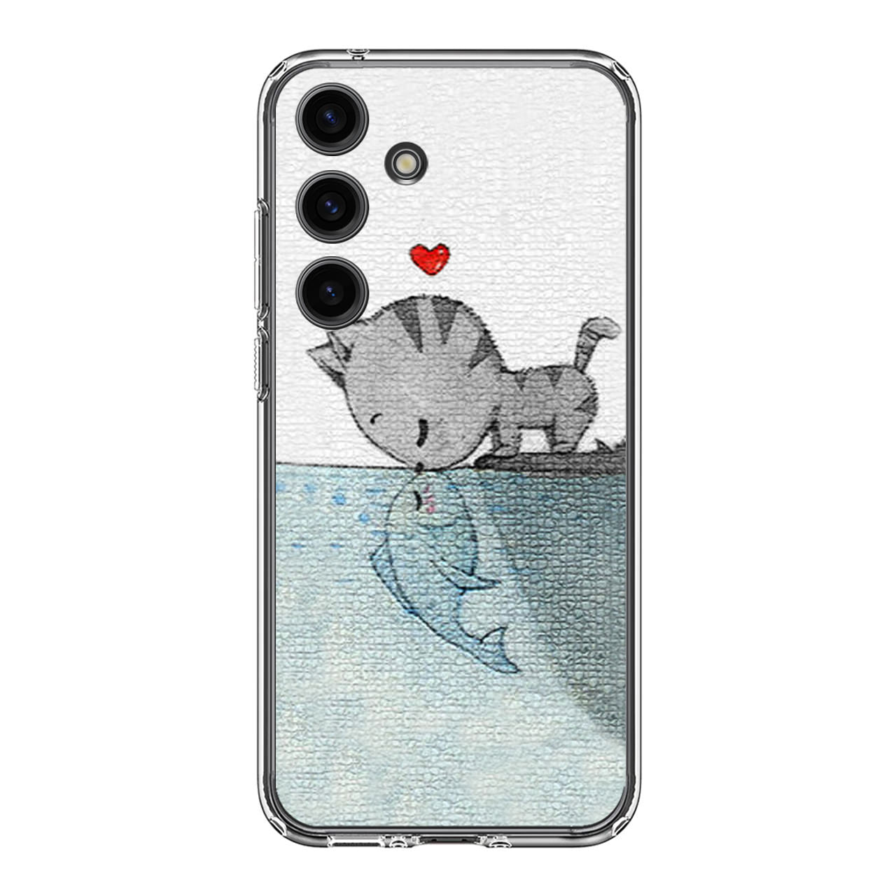 Cat Fish Kisses Samsung Galaxy S24 FE Case