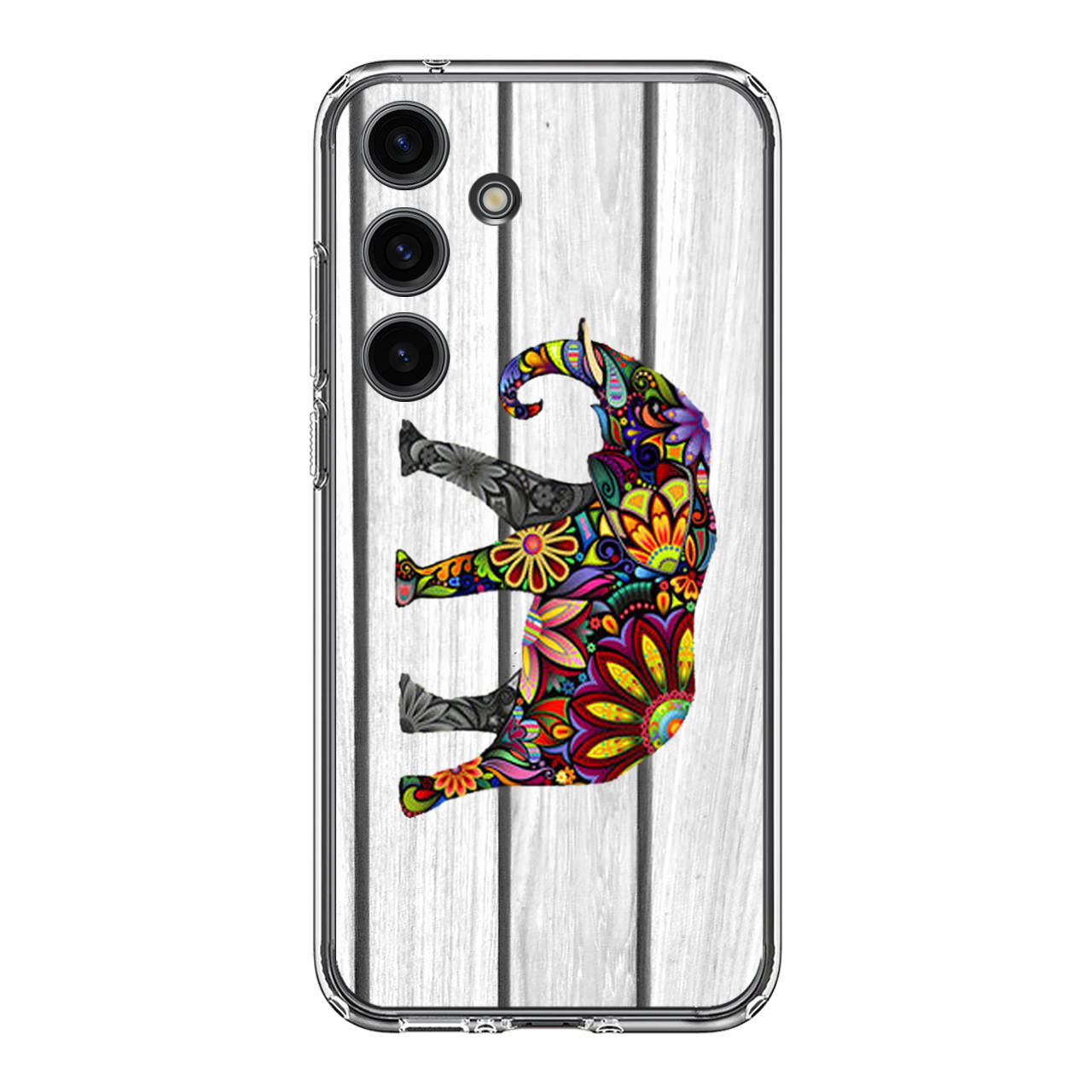 Colorful Elephant Flower Samsung Galaxy S24 FE Case