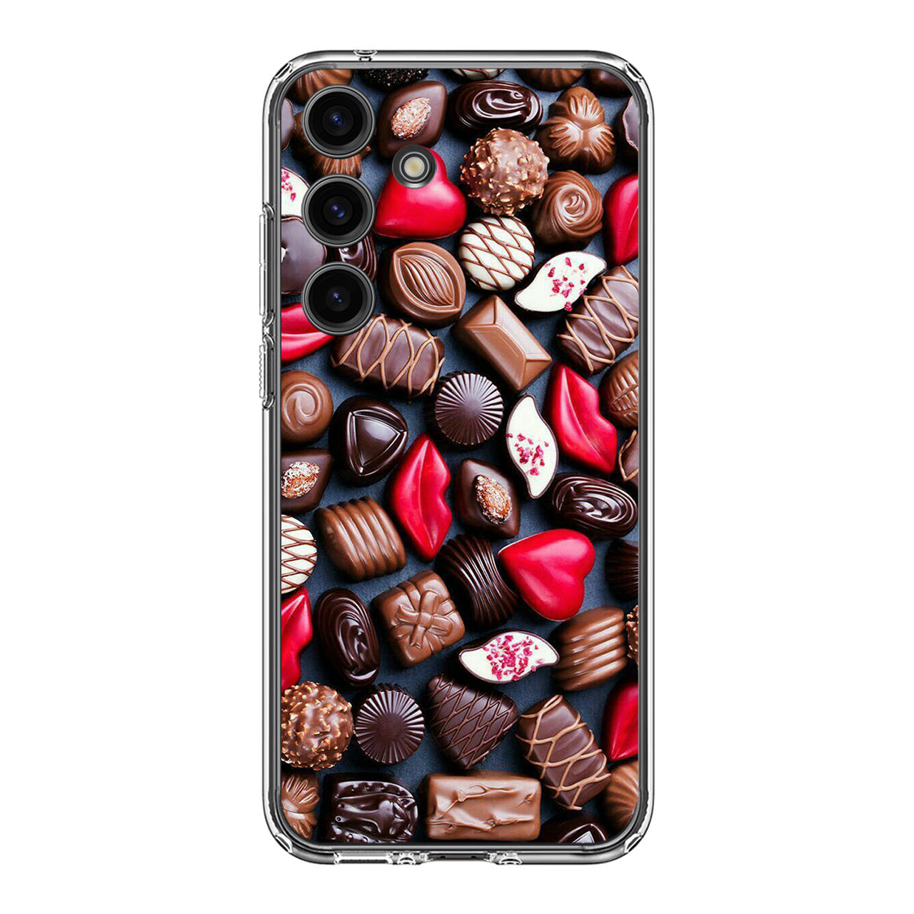 I Love Choco Pattern Samsung Galaxy S24 FE Case