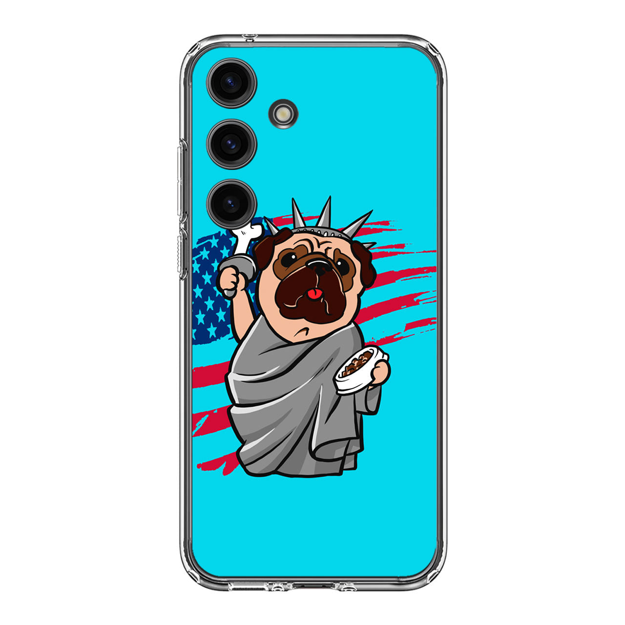 Independence Day Pug Samsung Galaxy S24 FE Case