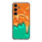 Orange Paint Dripping Samsung Galaxy S24 FE Case