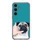 Pug is on the Phone Samsung Galaxy S24 FE Case