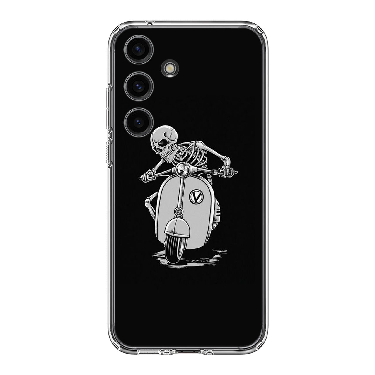 Skeleton Rides Scooter Samsung Galaxy S24 FE Case