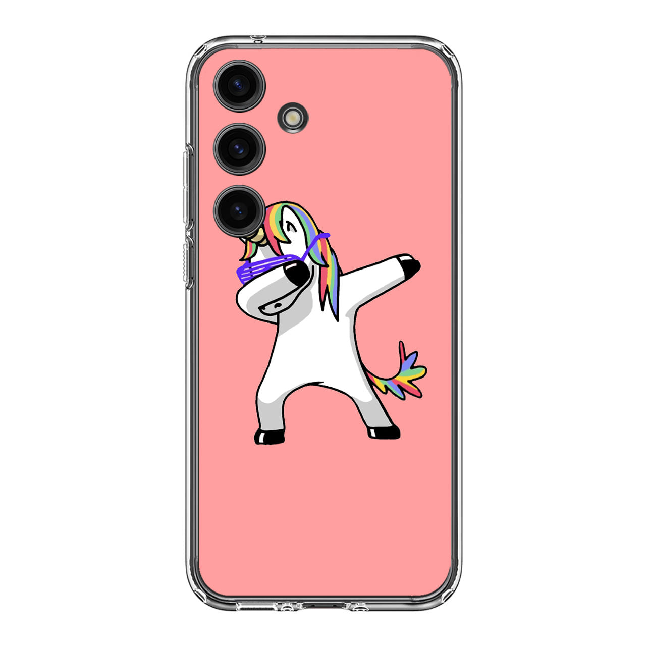 Unicorn Dabbing Pink Samsung Galaxy S24 FE Case