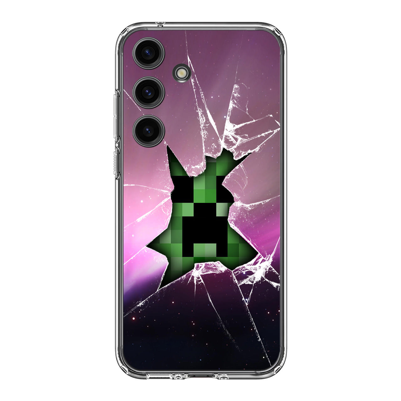 Creeper Glass Broken Violet Samsung Galaxy S24 FE Case