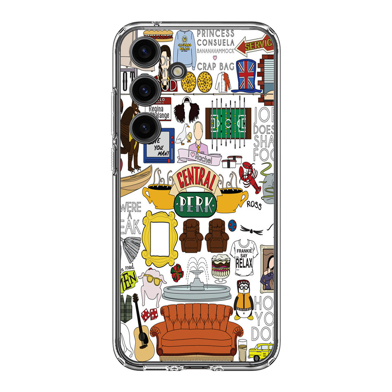 Friends TV Show Central Perk Sticker Samsung Galaxy S24 FE Case