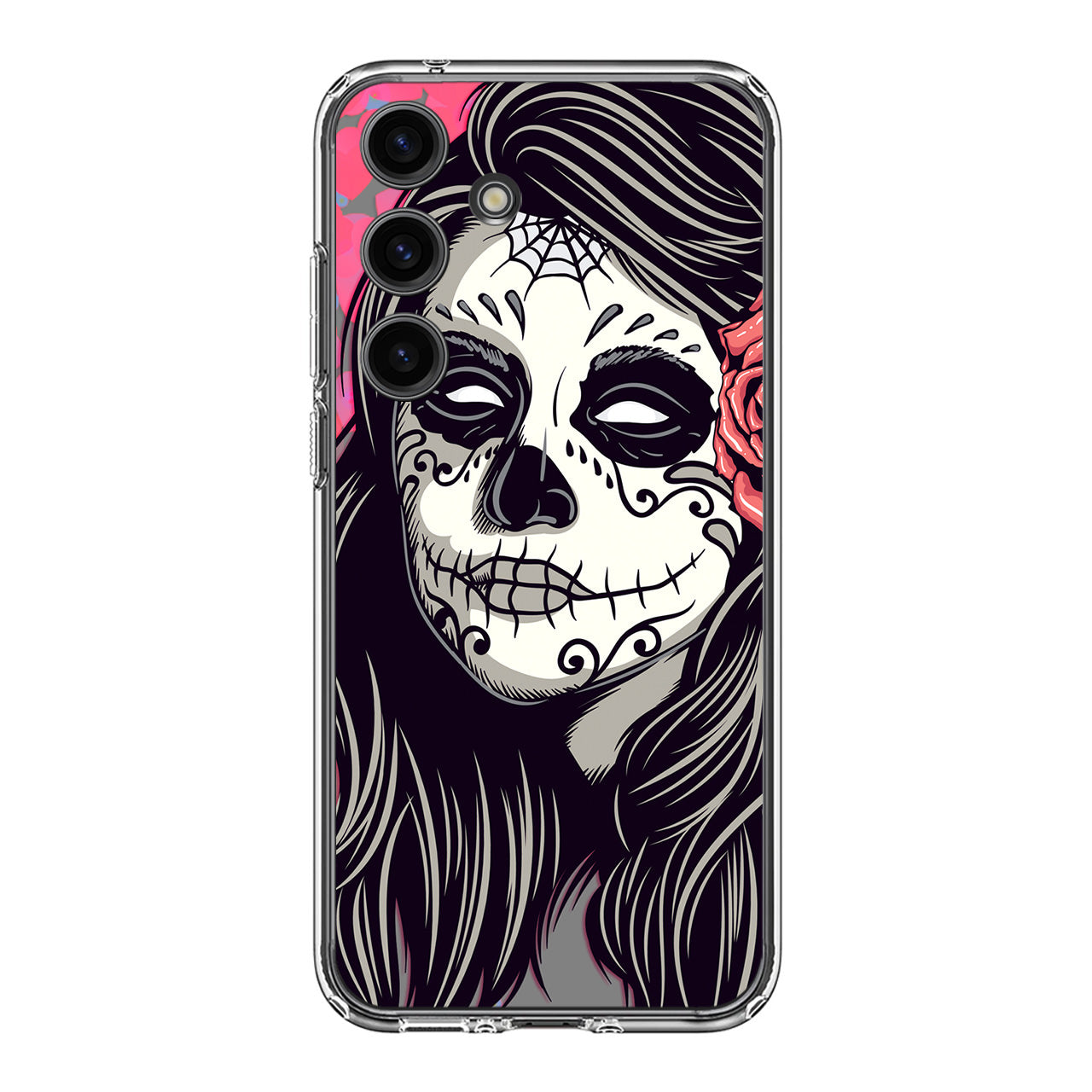 Girl Skull Flower Samsung Galaxy S24 FE Case