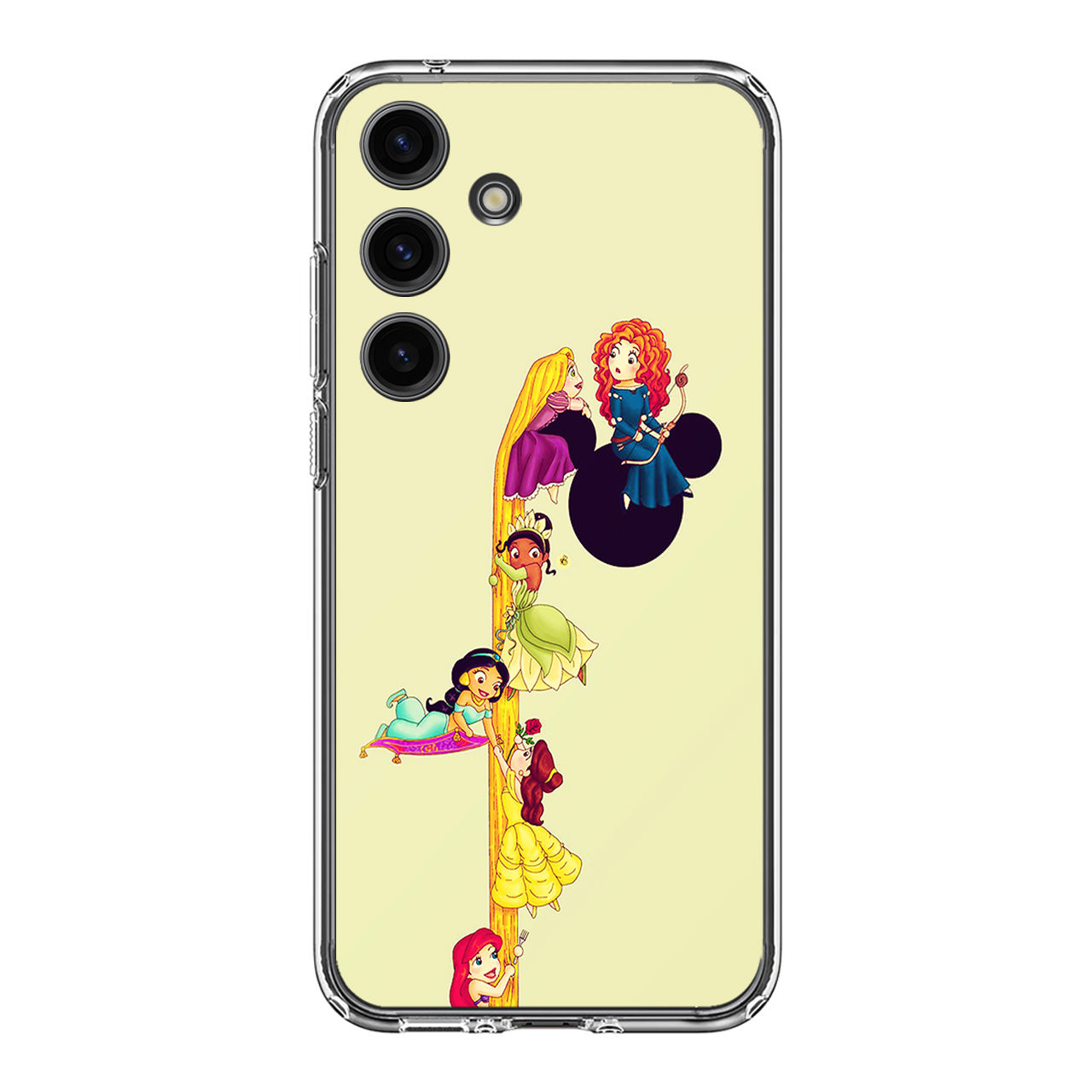 Princesses Climbing Rapunzel's Hair Samsung Galaxy S24 FE Case