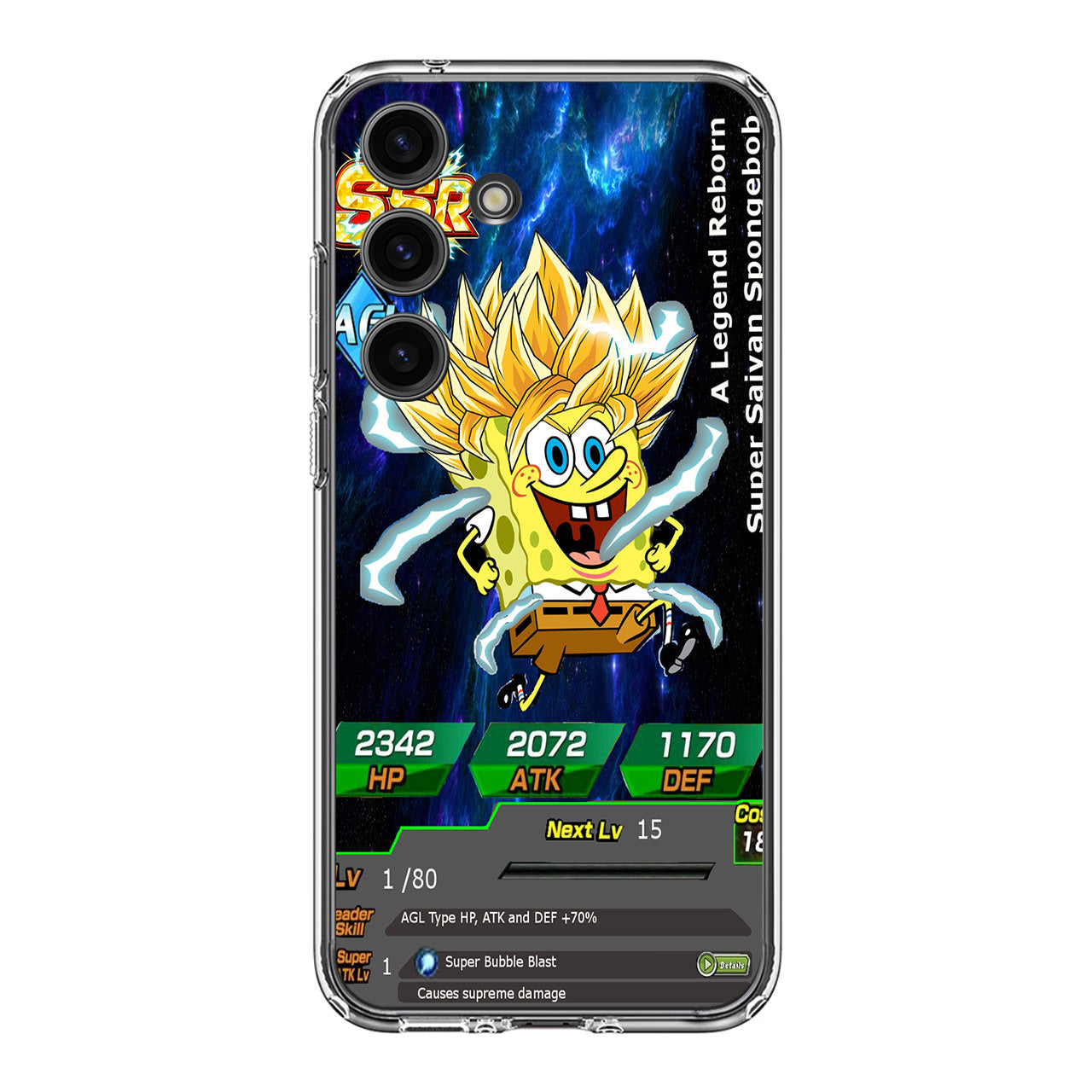 Super Saiyan Spongebob Card Samsung Galaxy S24 FE Case