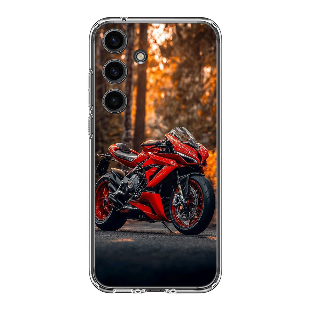 Crimson Velocity in Autumn Flame Samsung Galaxy S24 FE Case