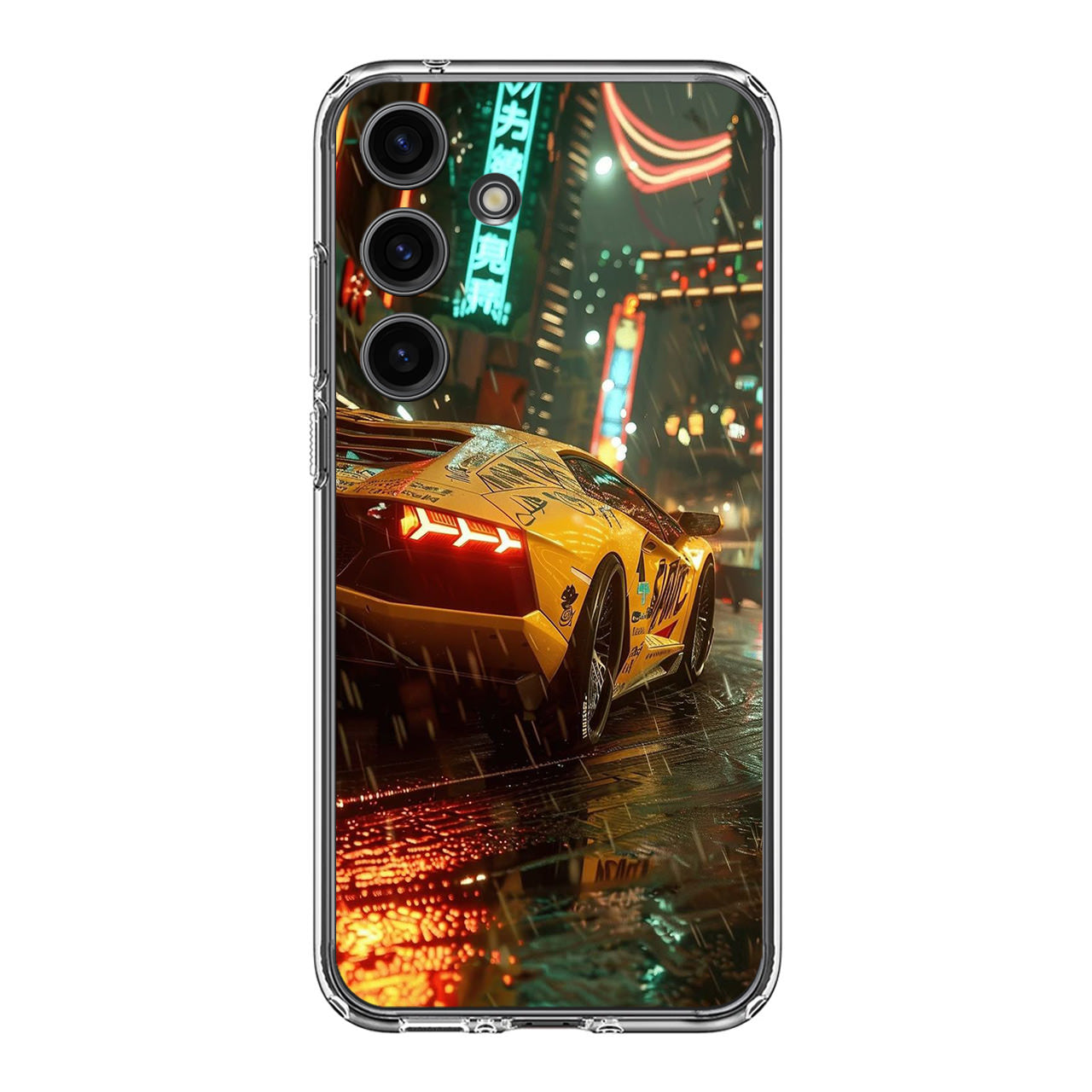 Night Drift Thunder Neon Streets Samsung Galaxy S24 FE Case
