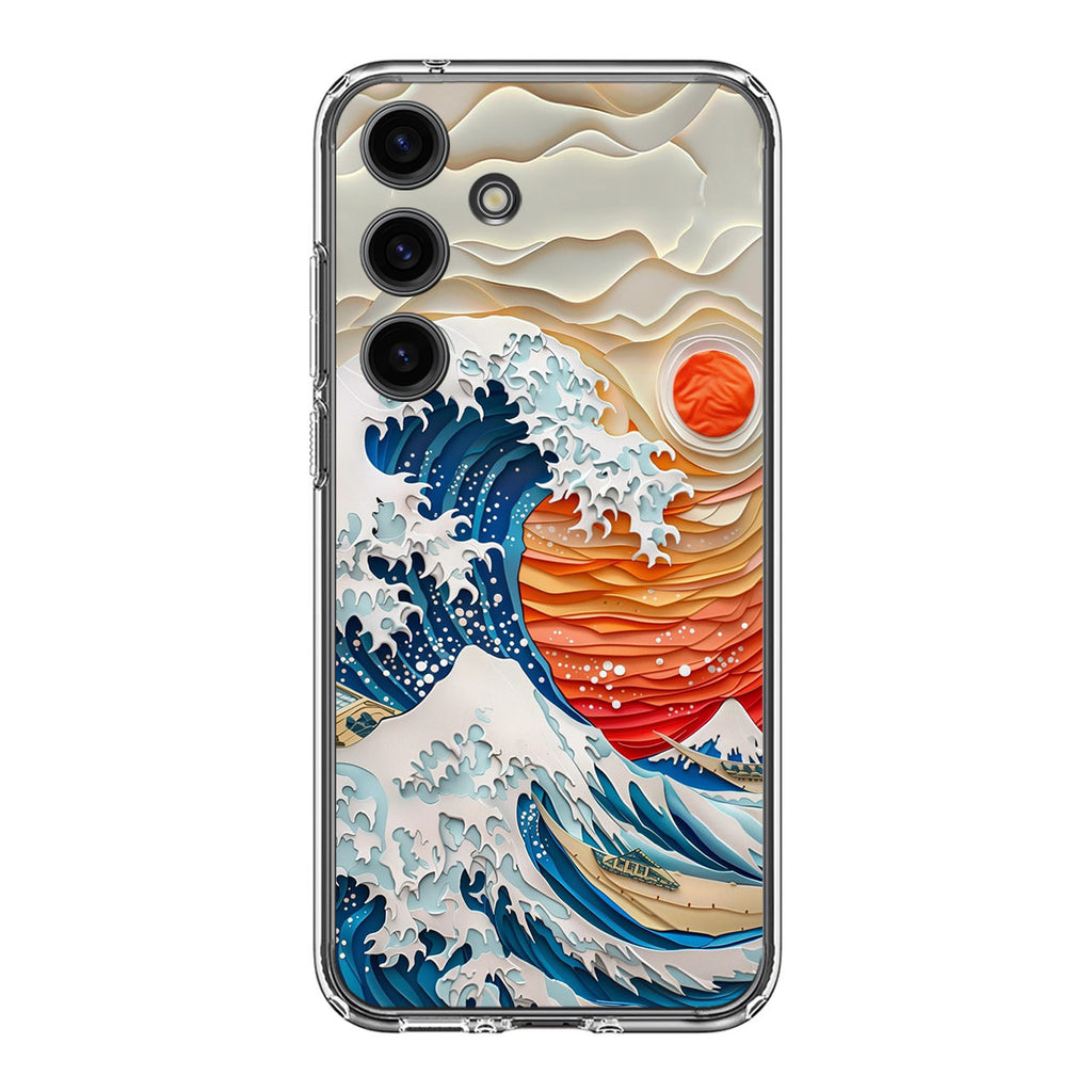 The Great Wave Off Paper Art Samsung Galaxy S24 FE Case