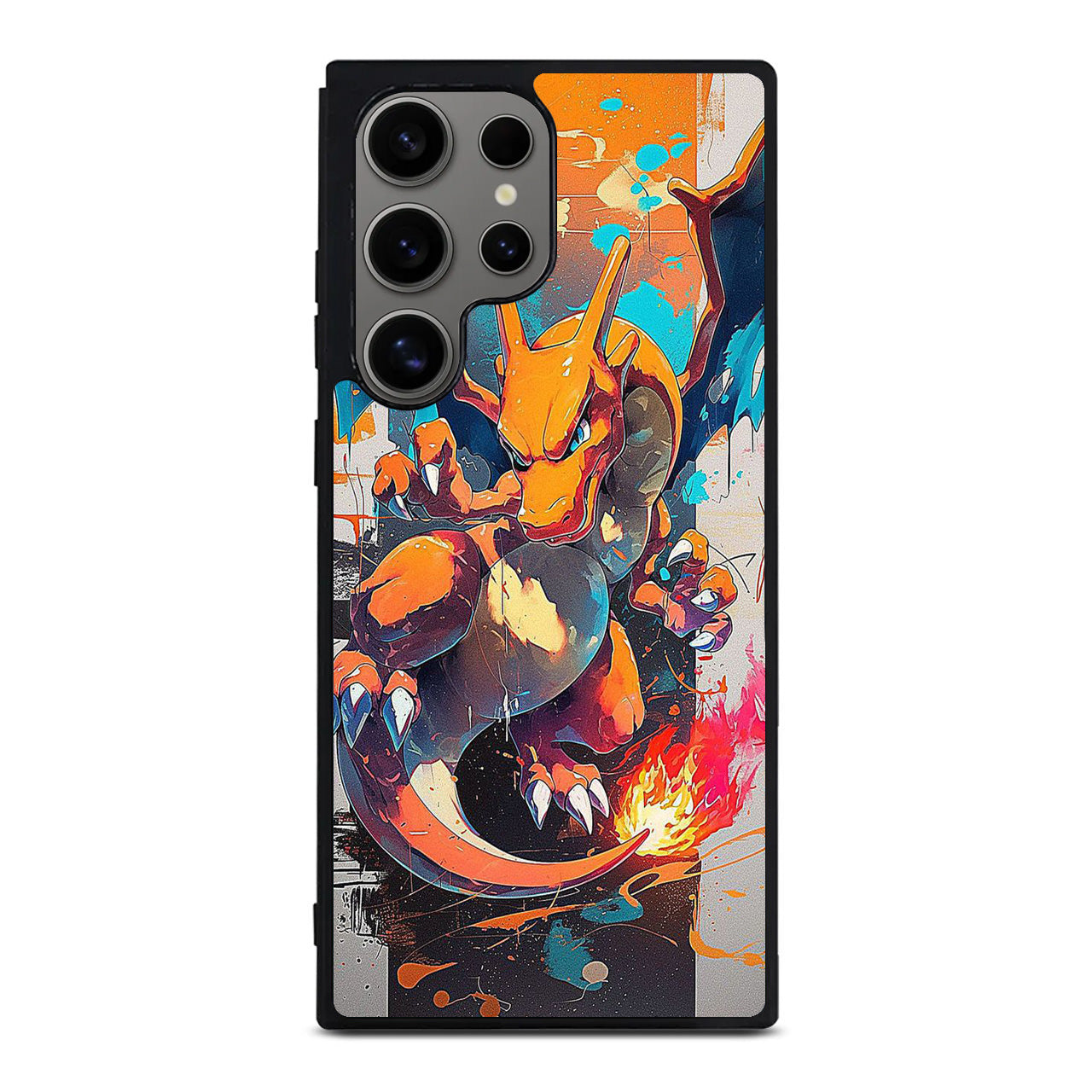 Charizard Inferno on Canvas Samsung Galaxy S24 Ultra Case