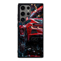 Red Sport Car in the Rain Samsung Galaxy S24 Ultra Case