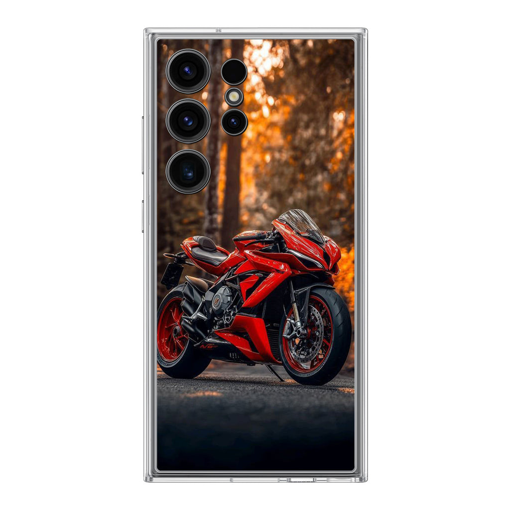 Crimson Velocity in Autumn Flame Samsung Galaxy S24 Ultra Case