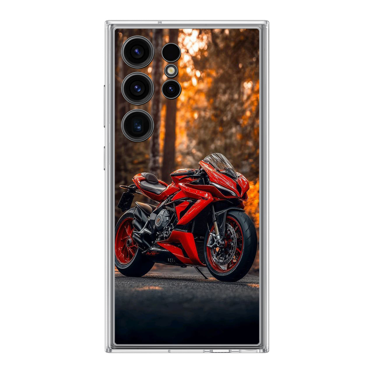 Crimson Velocity in Autumn Flame Samsung Galaxy S24 Ultra Case