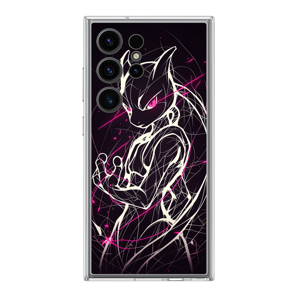 Mewtwo Cosmic Energy Samsung Galaxy S24 Ultra Case